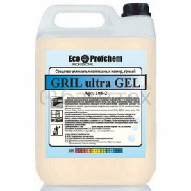 Высокощелочное гелеобразное средство для мытья коптильных камер и грилей GRIL ultra GEL, 1 л Ecoprofchem