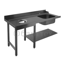 Стол для грязной посуды с мойкой и отверстием для мусора (1200x700) ELETTROBAR ELETTROBAR